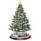 The Bradford Exchange Thomas Kinkade Candlelit Tabletop Tree with Lights and Music and Rotating Train