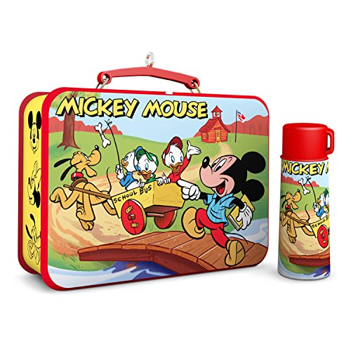 Hallmark Keepsake 2017 Disney Mickey and Friends Mickey Mouse Lunchbox and Thermos Christmas Ornaments, Set of 2