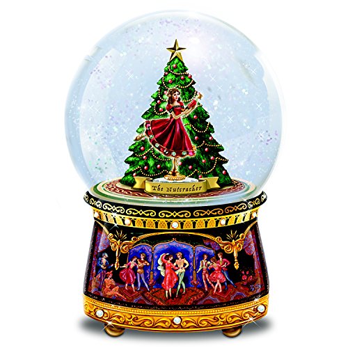 The Bradford Exchange Clara and Nutcracker Musical Glitter Globe Plays Dance of The Sugar Plum Fairy