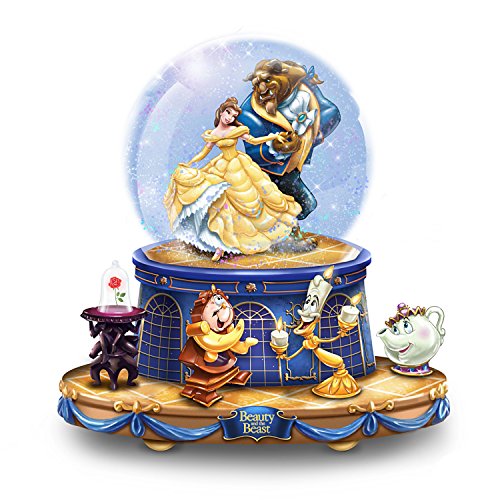 The Bradford Exchange Disney Beauty and The Beast Musical Glitter Globe with Rotating Characters