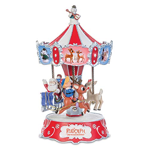 The Bradford Exchange Rudolph The Red-Nosed Reindeer Collectible Music Box with Spinning Carousel