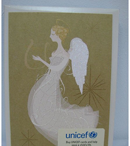 Hallmark URS1092 Unicef Gold With White Angel Box Cards