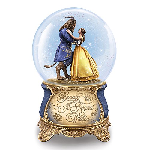 The Bradford Exchange Disney Beauty and The Beast Dance in a Musical Glitter Globe