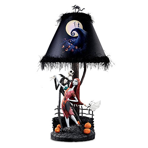 Tim Burton's The Nightmare Before Christmas Moonlight Table Lamp with Jack, Sally and Zero by The Bradford Exchange