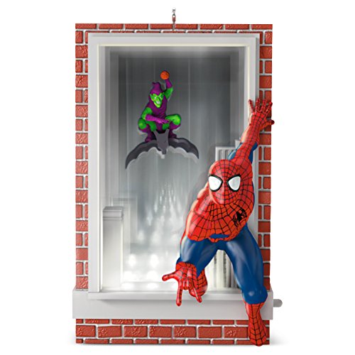 Hallmark Keepsake Christmas Ornament Year Dated 2016, Spiderman Web Shooter Green Goblin "Slinging and Swinging"