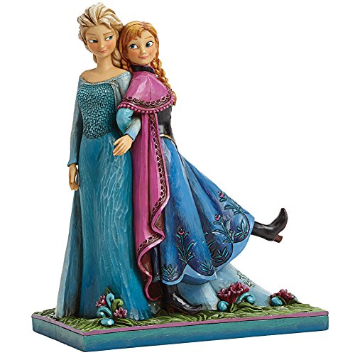 Collectible Jim Shore Disney's Frozen Anna And Elsa Resin Sculpture Figurine