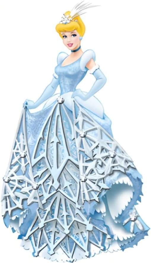 The Bradford Exchange All Decked Out for The Holidays Collection: Snowflake Splendor Cinderella Hand Crafted and Hand Painted with with Gleaming Faux Jewels Figurine 8.5-inches
