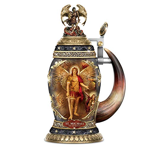 The Bradford Exchange Howard David Johnson St. Michael The Archangel Heirloom Porcelain Stein