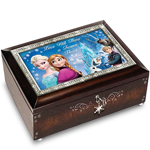 The Bradford Exchange Disney Frozen Brown Music Box Plays The Melody of Let It Go