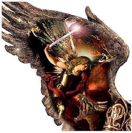 The Bradford Exchange Michael: Triumphant Warrior Sculpture with Howard David Johnson Artwork