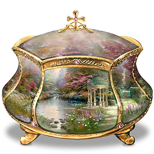 Bradford Exchange Ardleigh Elliott Thomas Kinkade Garden of Prayer Faith Music Box