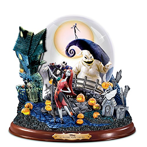 The Bradford Exchange Disney Tim Burton's The Nightmare Before Christmas Illuminated Musical Snowglobe