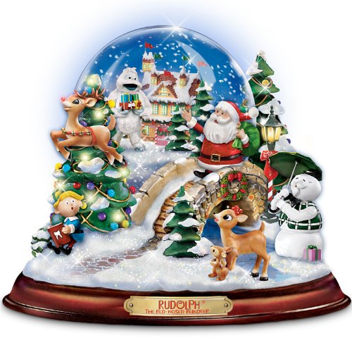 The Bradford Exchange Rudolph The Red-Nosed Reindeer Illuminated and Musical Snowglobe