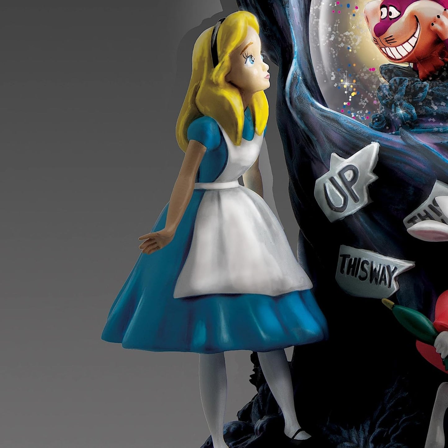 The Bradford Exchange Disney Alice in Wonderland Illuminated Glitter Globe Featuring Alice, The Cheshire Cat and More