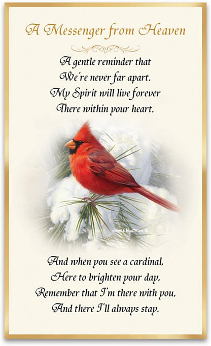 The Bradford Exchange Messengers from Heaven Illuminated Cardinal Art Hand-Blown Glass Ornament by James Hautman 5.5-inches