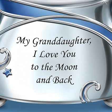 The Bradford Exchange Snowglobe with Swarovski Crystal for Granddaughter Plays Always in My Heart