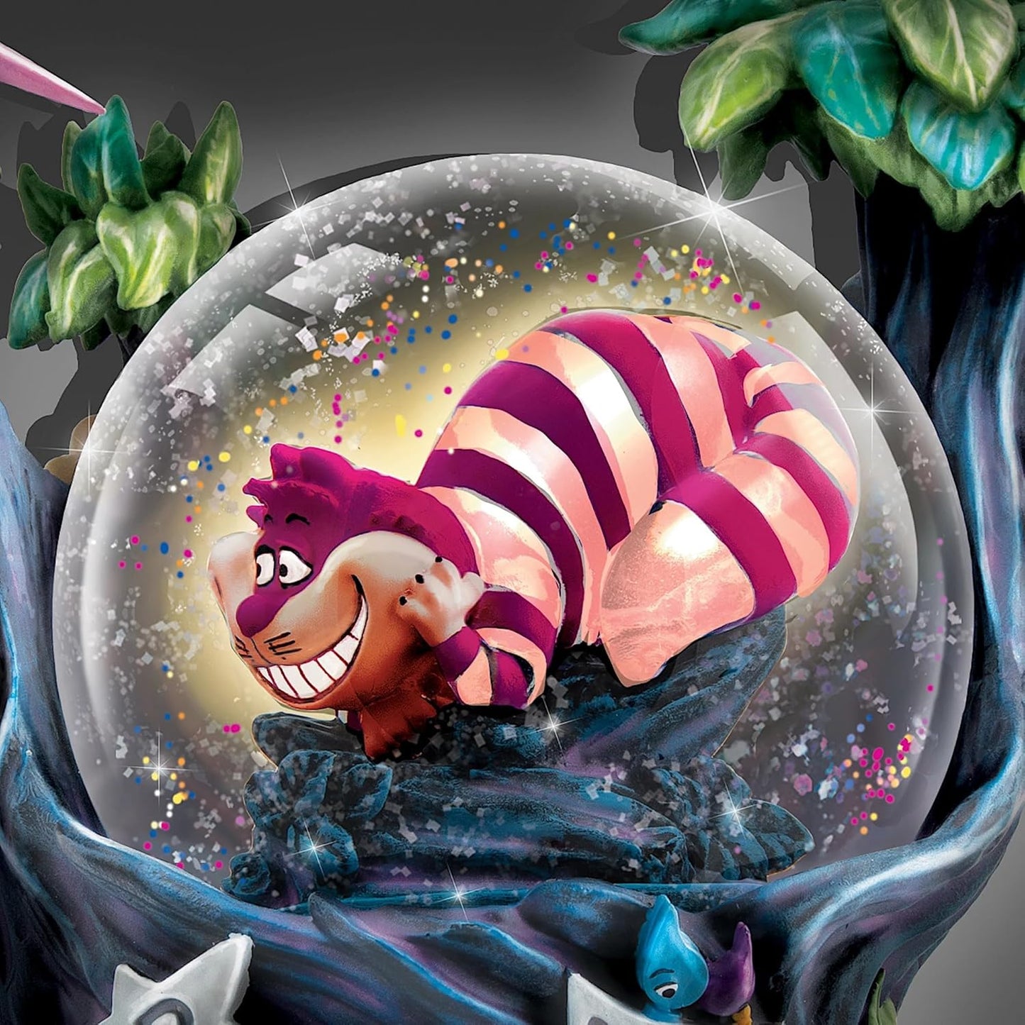 The Bradford Exchange Disney Alice in Wonderland Illuminated Glitter Globe Featuring Alice, The Cheshire Cat and More