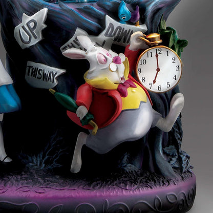 The Bradford Exchange Disney Alice in Wonderland Illuminated Glitter Globe Featuring Alice, The Cheshire Cat and More