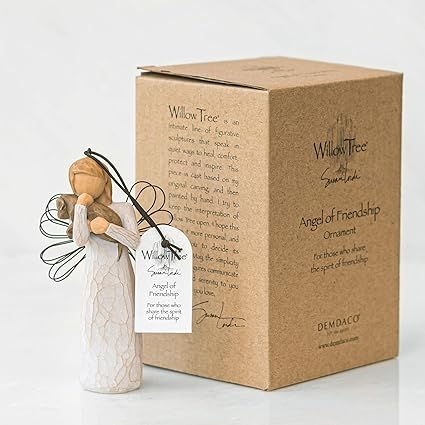 Willow Tree Angel of Friendship Ornament, Sculpted Hand-Painted Figure