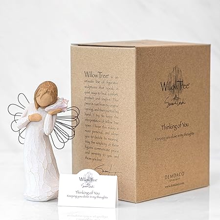 Willow Tree Thinking of You Angel, Sculpted Hand-Painted Figure