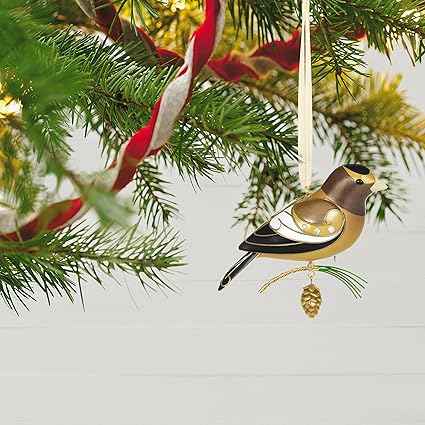 Hallmark Keepsake Christmas Ornament 2021, The Beauty of Birds Evening Grosbeak, 2.87 in