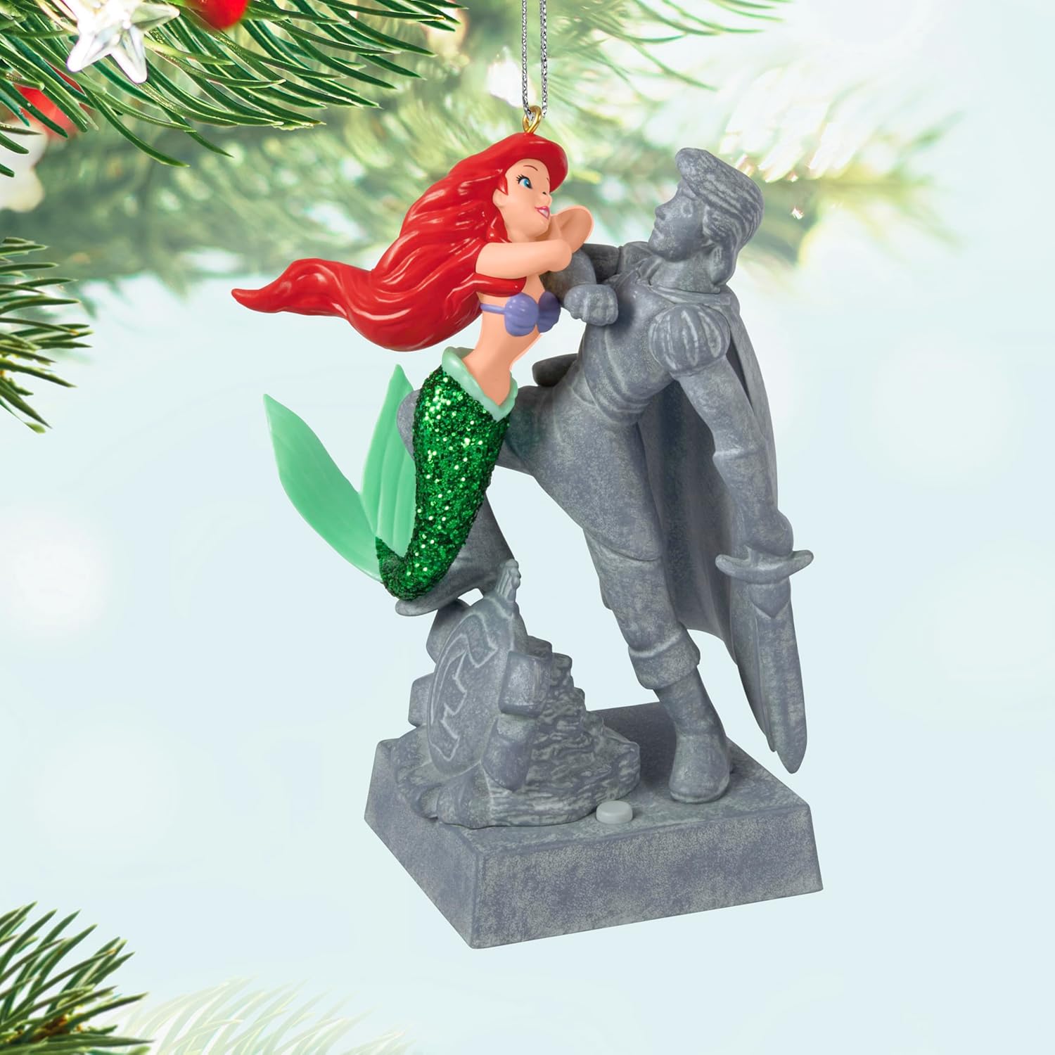 Hallmark Keepsake Christmas Ornament 2025, Disney The Little Mermaid Ariel and The Prince with Sound, Gifts for Disney Fans - BCGiftMall