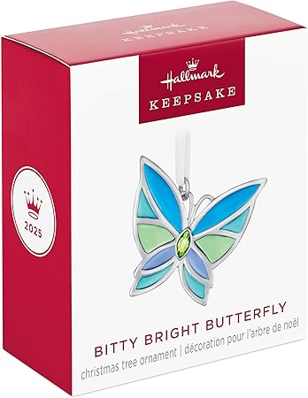 Hallmark Keepsake 1.25" Mini Christmas Ornament 2025, Bitty Bright Butterfly, Metal, Gifts for Nature Lovers