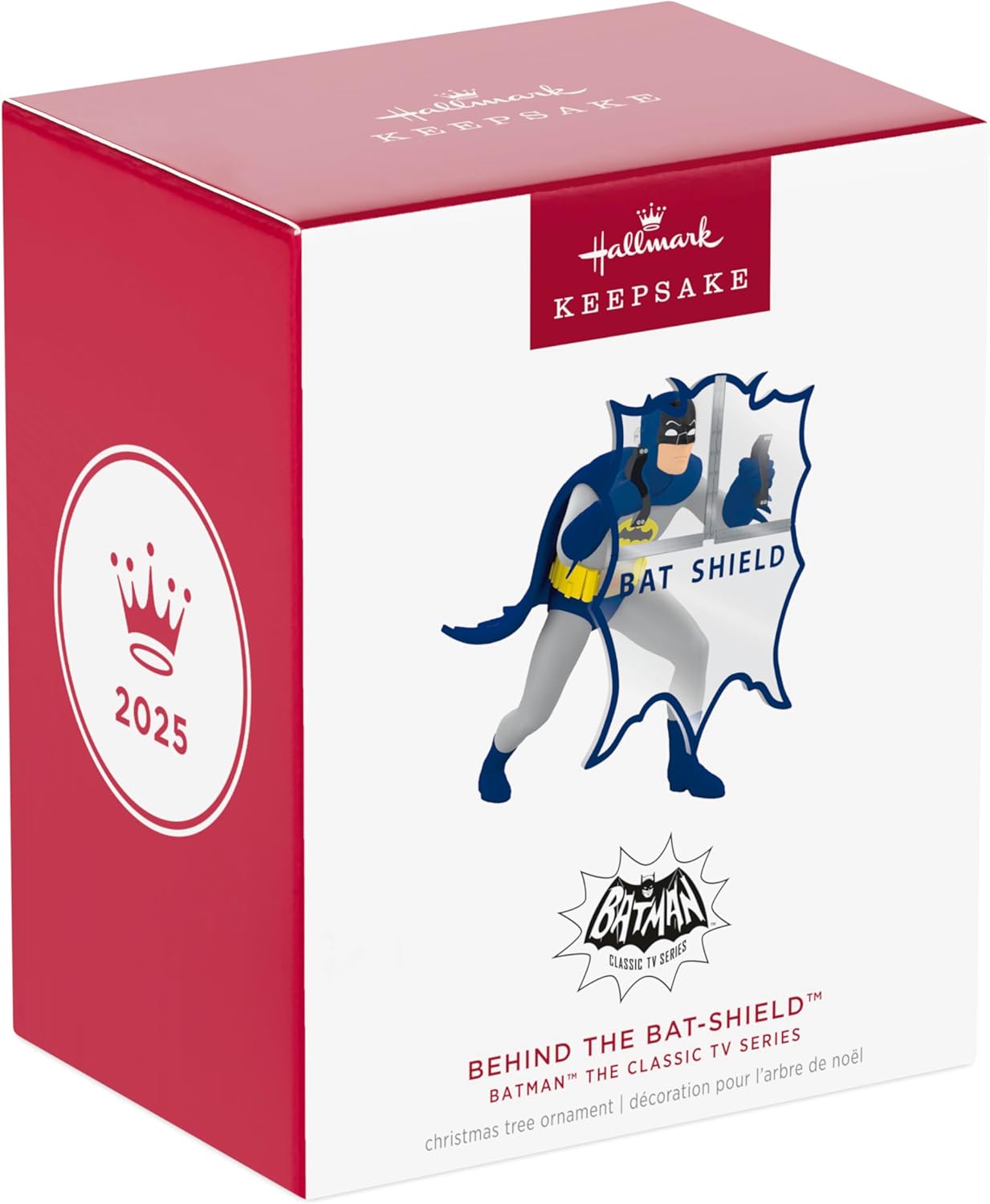 Hallmark Keepsake Christmas Ornament 2025, Batman The Classic TV Series Behind The Bat-Shield, Gifts for DC Comics Fans - BCGiftMall