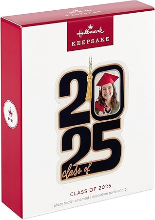 Hallmark Keepsake Christmas Ornament 2025, Class of 2025 Photo Frame, Porcelain, Gifts for Graduates