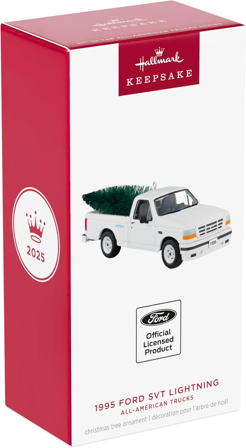Hallmark Keepsake Christmas Ornament 2025, All-American Trucks 1995 Ford SVT Lightning 2025, Metal, Gifts for Car Collectors - BCGiftMall