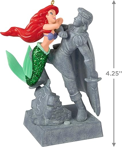 Hallmark Keepsake Christmas Ornament 2025, Disney The Little Mermaid Ariel and The Prince with Sound, Gifts for Disney Fans - BCGiftMall