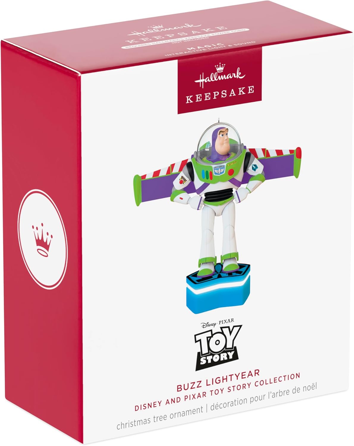 Hallmark Keepsake Christmas Ornament 2025, Disney/Pixar Toy Story Collection Buzz Lightyear with Light and Sound, Gifts for Disney Fans - BCGiftMall