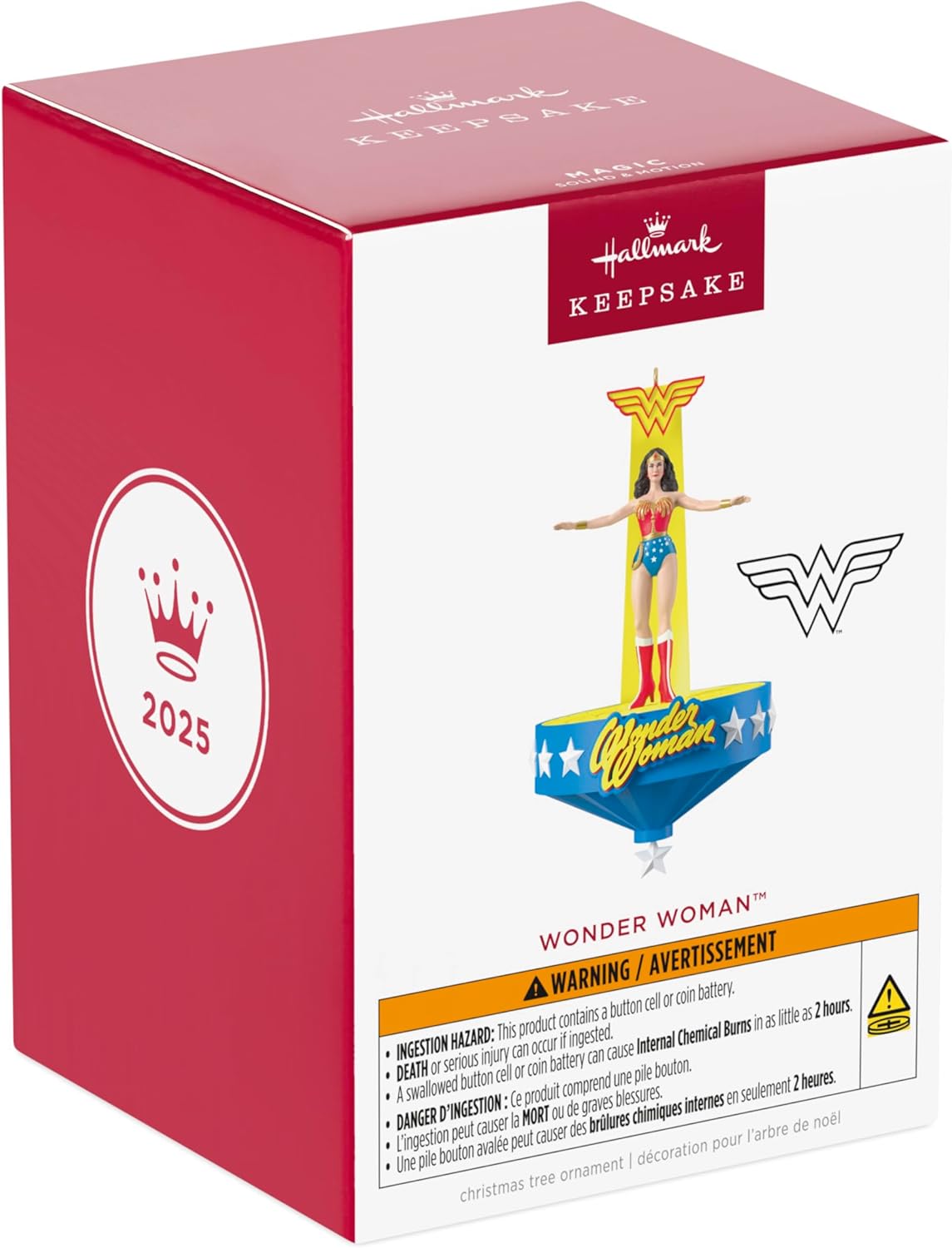 Hallmark Keepsake Christmas Ornament 2025, DC Wonder Woman Musical with Motion, Gifts for DC Comics Fans - BCGiftMall