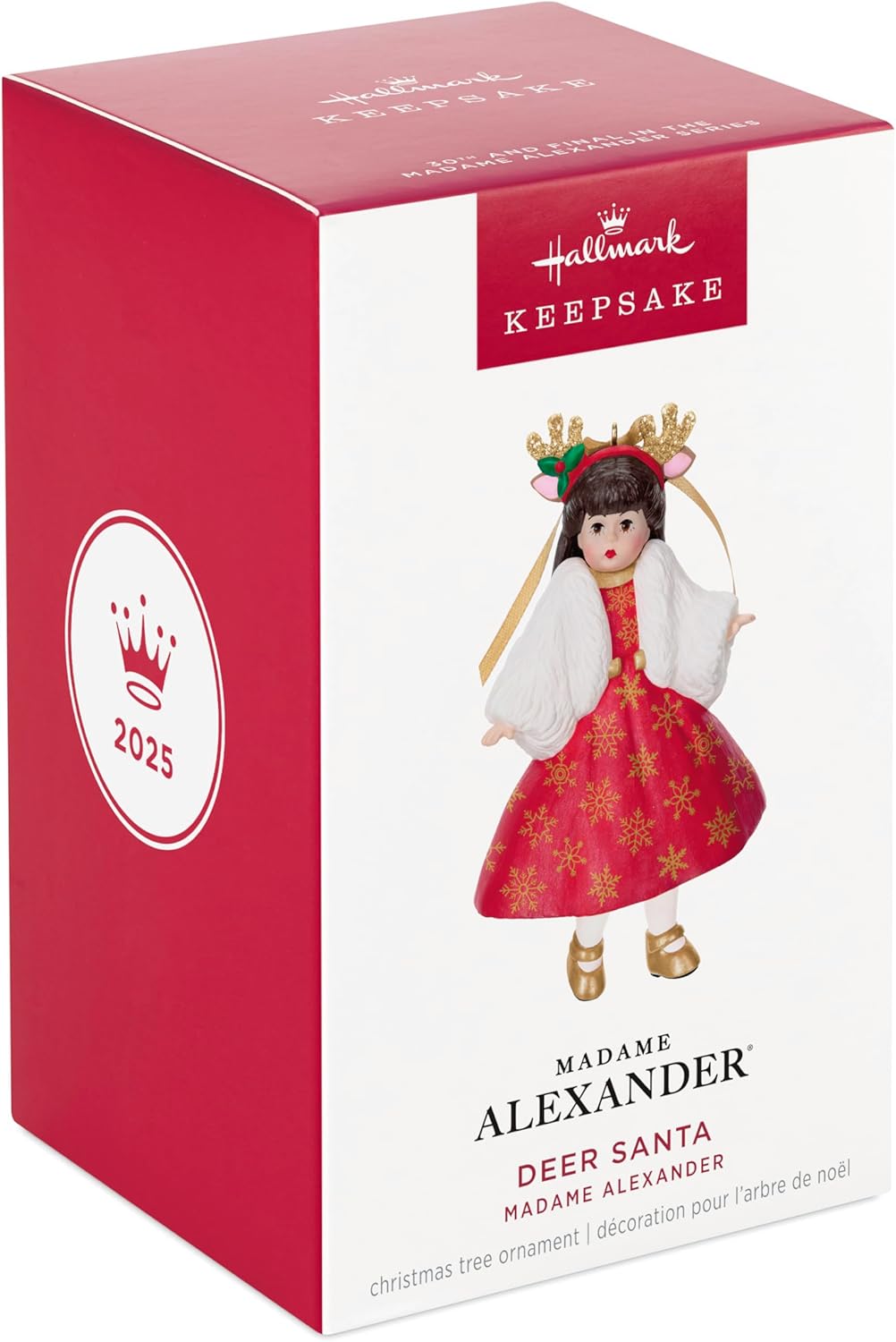 Hallmark Keepsake Christmas Ornament 2025, Madame Alexander Deer Santa, Gifts for Her - BCGiftMall
