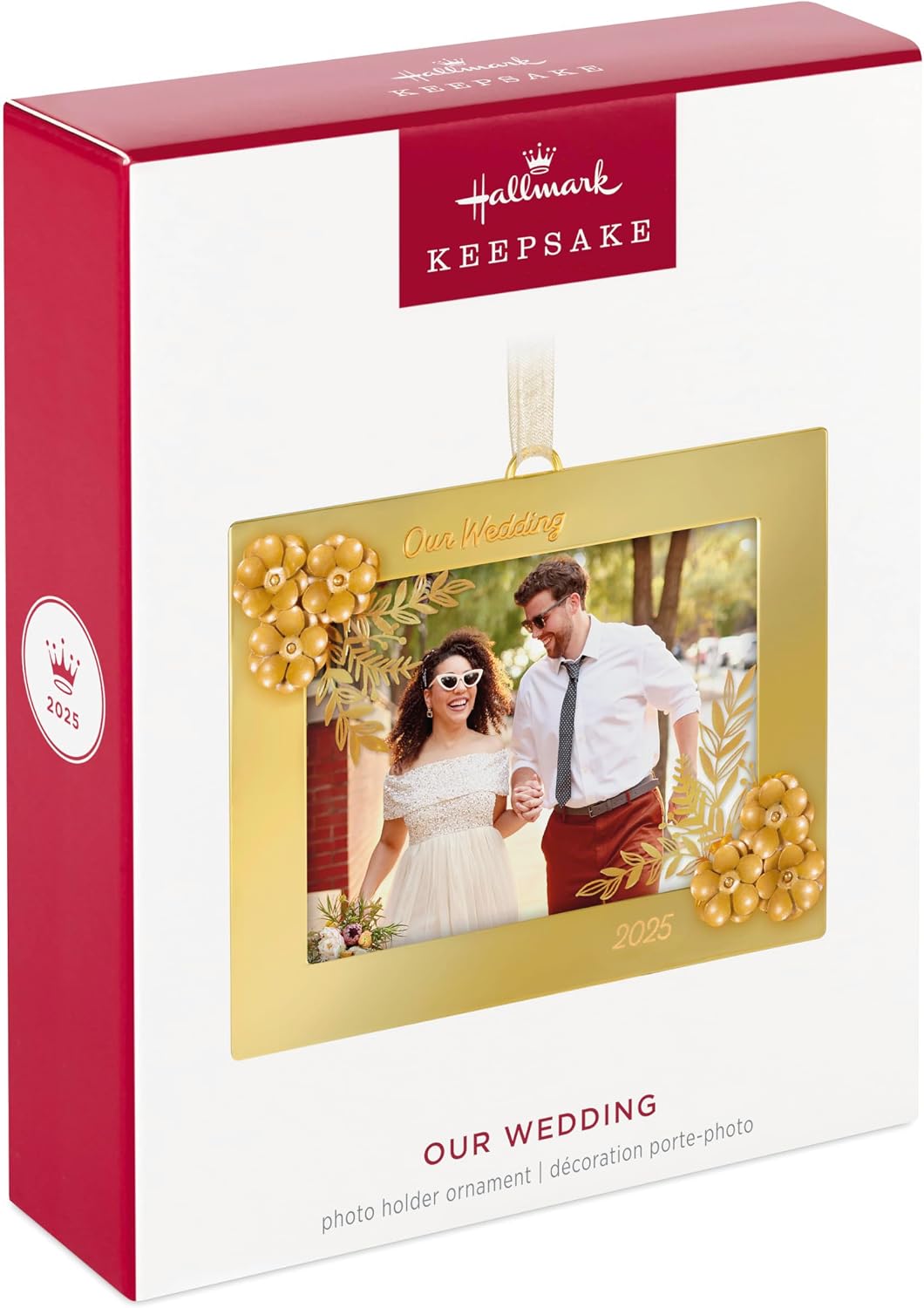 Hallmark Keepsake Christmas Ornament 2025, Our Wedding 2025 Photo Frame, Metal, Wedding Gifts