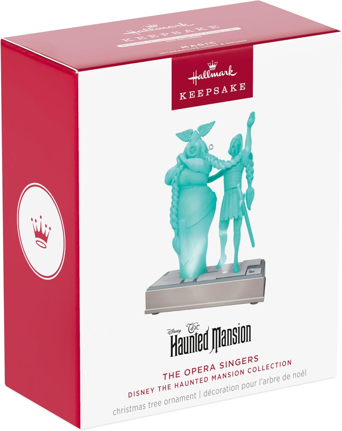 Hallmark Keepsake Christmas Ornament 2025, Disney The Haunted Mansion Collection The Opera Singers with Light and Sound, Gifts for Disney Fans - BCGiftMall