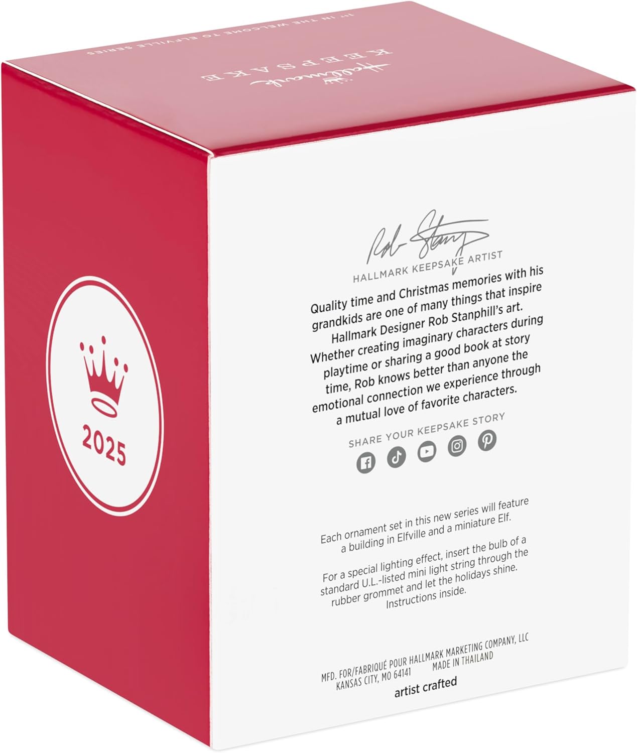 Hallmark Keepsake Christmas Ornaments 2025, Welcome to Elfville Candy's Bakery, Set of 2, Gifts for Christmas Lovers - BCGiftMall