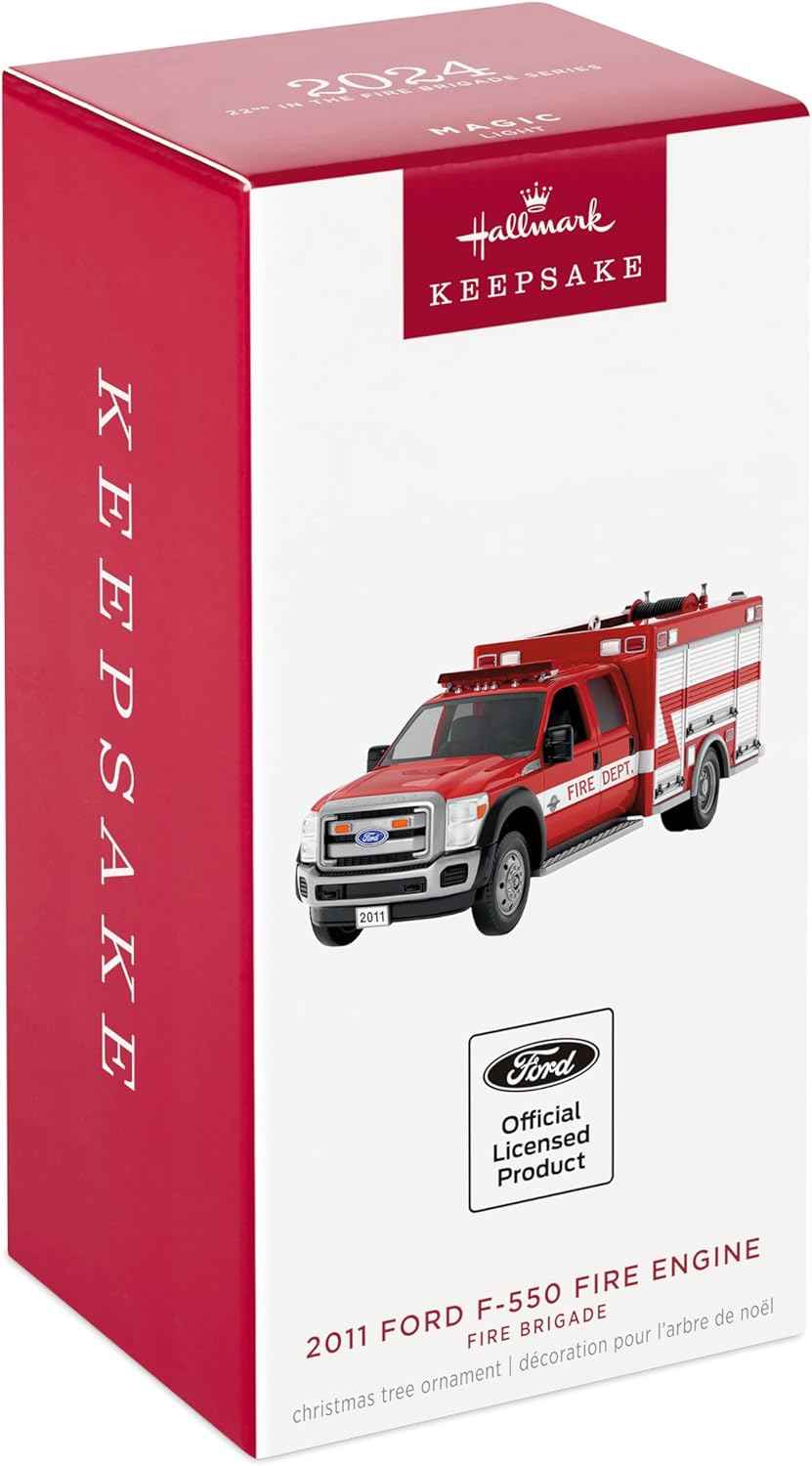 Hallmark Fire Brigade 2011 Ford F-550 Fire Engine 2024 Ornament With Light