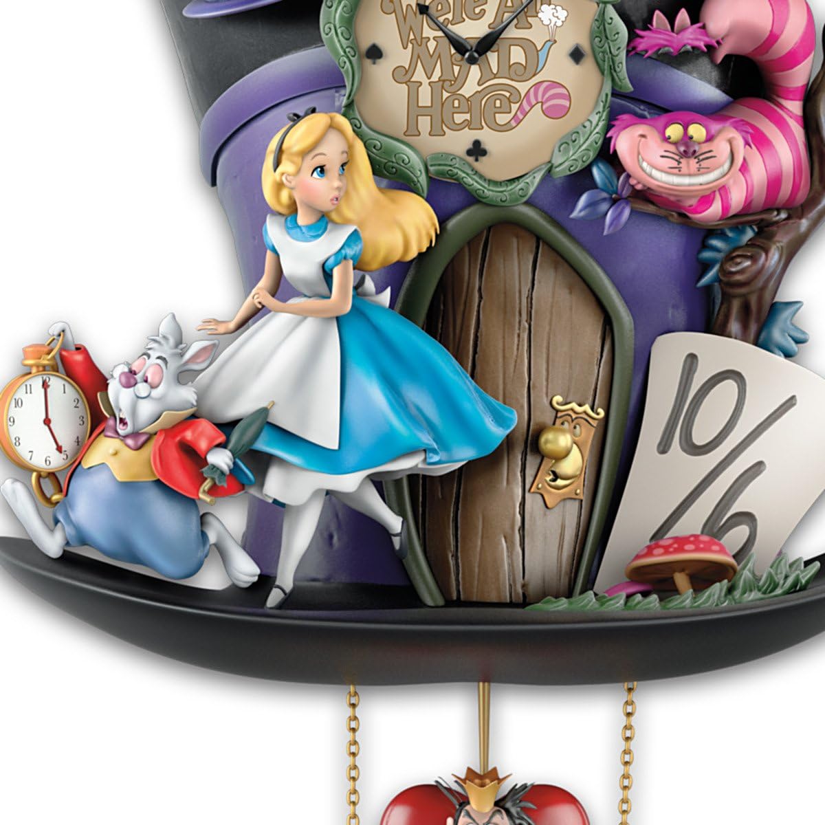 Disney Alice in Wonderland Mad Hatter Cuckoo Clock