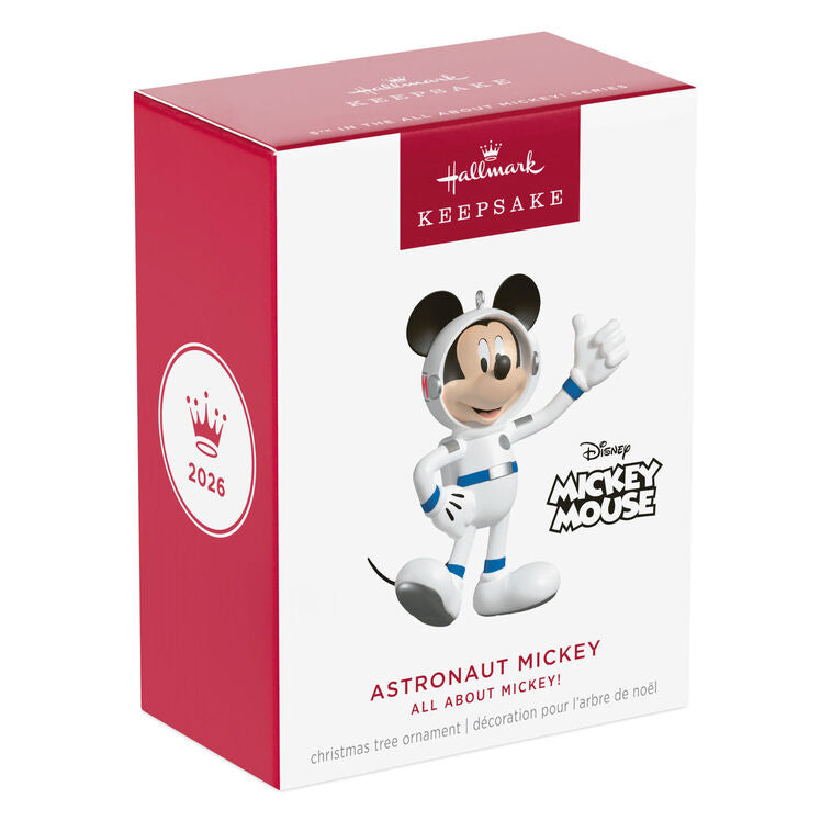 2026 Hallmark Christmas Ornament Disney All About Mickey! Astronaut Mickey