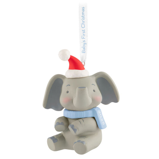 Hallmark Keepsake Christmas Baby Boy's First Christmas Elephant 2025 Ornament