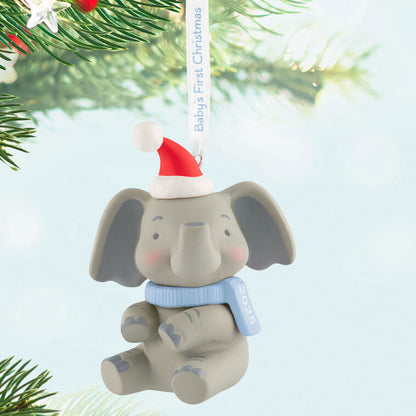 Hallmark Keepsake Christmas Baby Boy's First Christmas Elephant 2025 Ornament