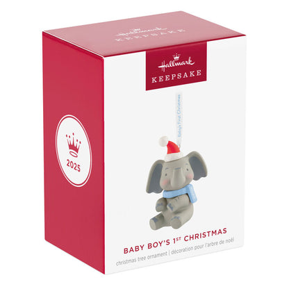 Hallmark Keepsake Christmas Baby Boy's First Christmas Elephant 2025 Ornament