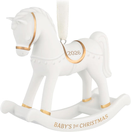 Hallmark Keepsake Christmas Ornament 2026, Baby's First Christmas Rocking Horse 2026, Porcelain, New Baby Gifts