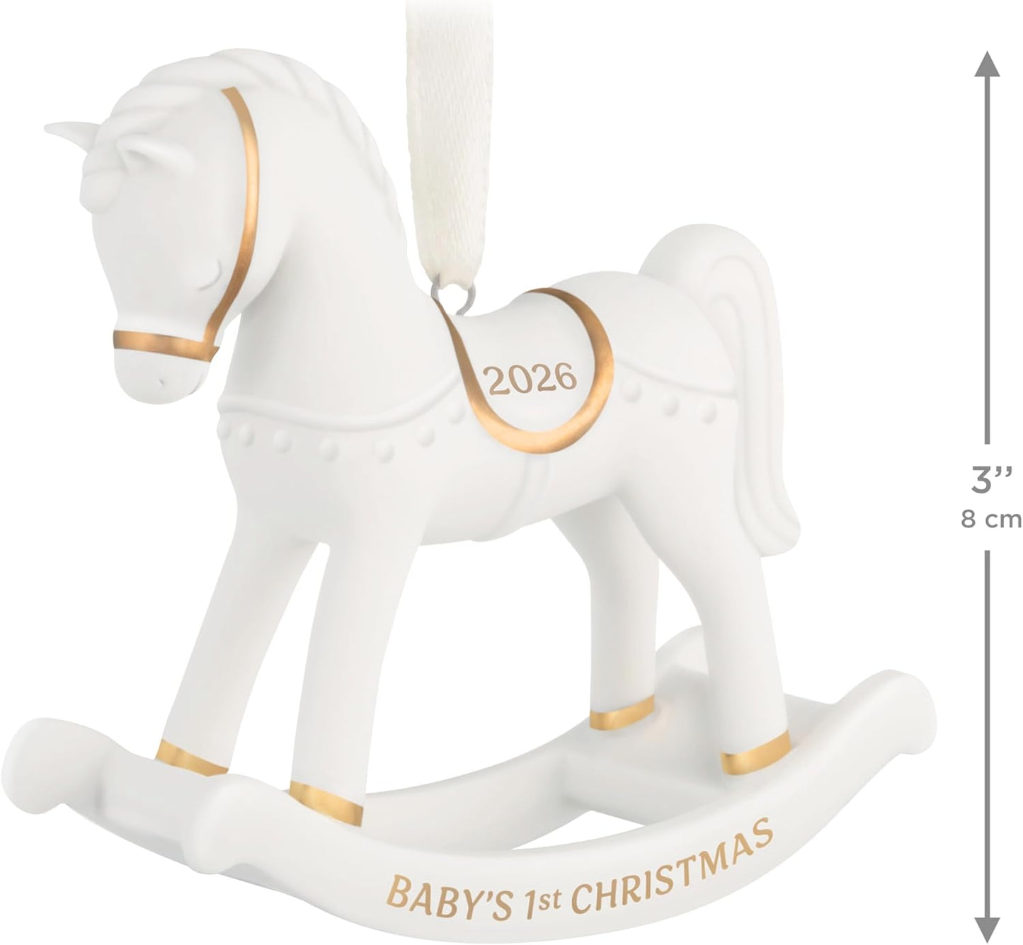 Hallmark Keepsake Christmas Ornament 2026, Baby's First Christmas Rocking Horse 2026, Porcelain, New Baby Gifts