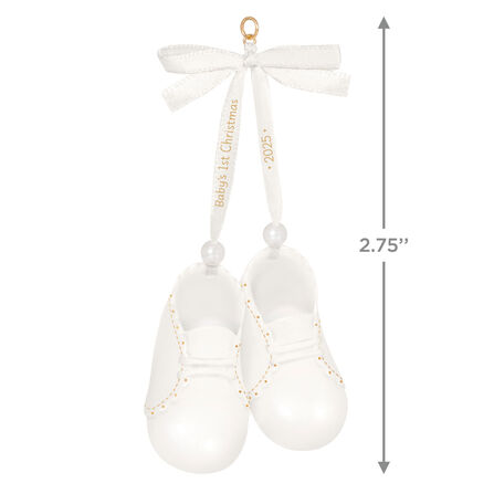 Hallmark  2025 Porcelain Ornament Baby's 1st Christmas Baby Booties