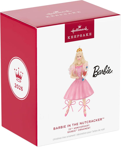 2026 Hallmark Christmas Barbie in the Nutcracker 25th Anniversary Porcelain and Fabric Ornament