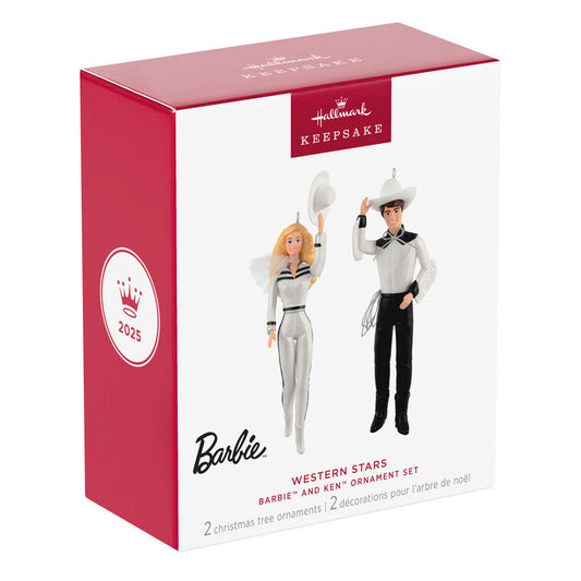 Hallmark Keepsake Christmas Ornaments 2025, Barbie and Ken Western Stars, Set of 2, Gifts for Barbie Fans - BCGiftMall