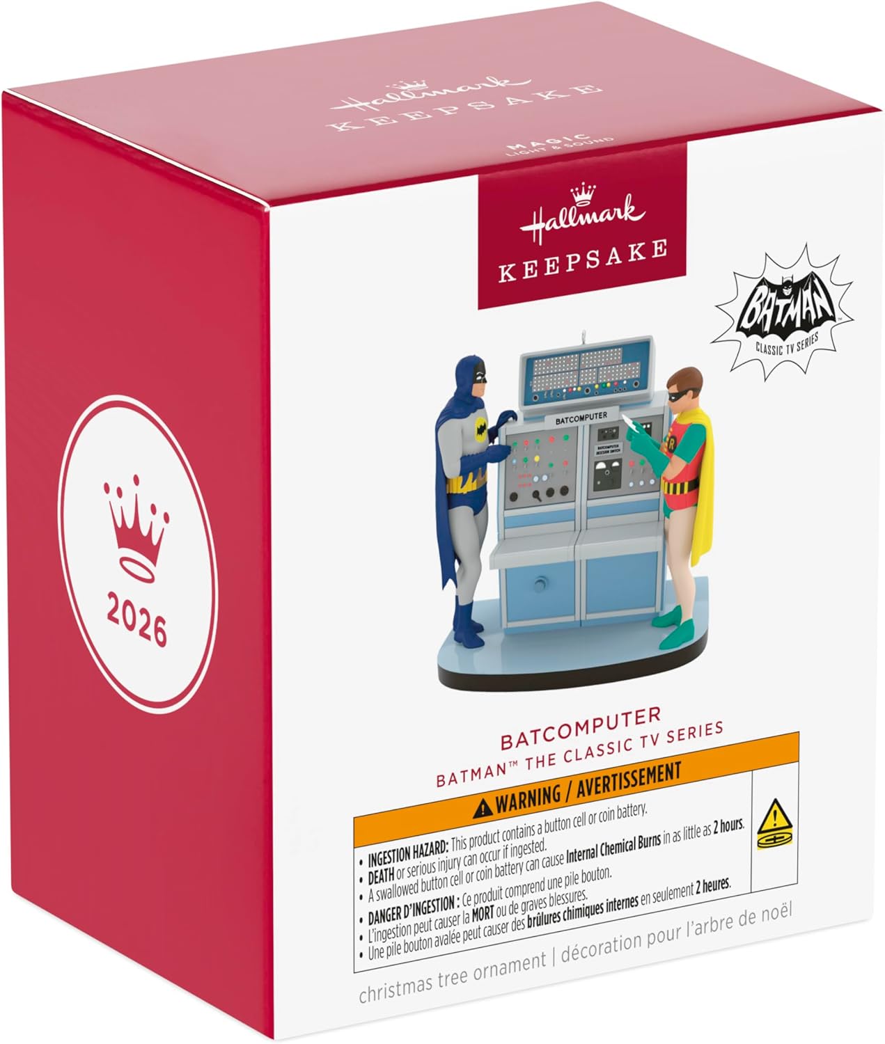 Hallmark 2026 Keepsake DC Comics Batman Christmas Ornament (Batcomputer)