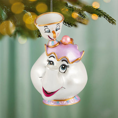 Hallmark 2026 Christmas Disney Beauty and the Beast 35th Anniversary Mrs. Potts and Chip Ornament